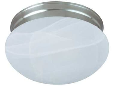 Maxim Lighting Essentials 9" 2-Light Satin Nickel Glass Bowl Flush Mount MX5885MRSN