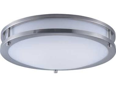 Maxim Lighting Satin Nickel Glass LED Round Flush Mount MX55543WTSN