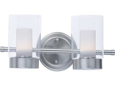Maxim Lighting Mod 14" Wide Satin Nickel Glass LED Vanity Light MX30262CLFTSN