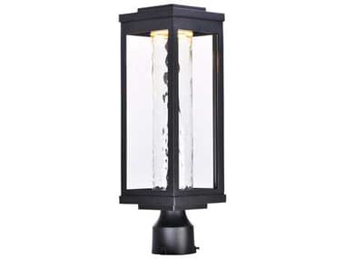 Maxim Lighting Salon with Water Glass LED Outdoor Post Light MX55900WGBK
