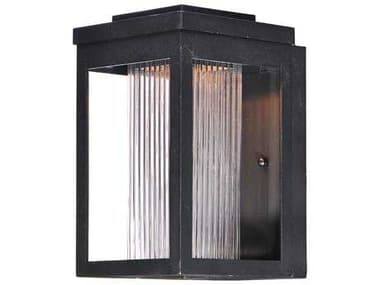 Maxim Lighting Salon with Clear Ribbed Glass LED Outdoor Wall Light MX55902CRBK