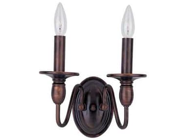 Maxim Lighting Towne 9" Tall 2-Light Oil Rubbed Bronze Wall Sconce MX11032OI