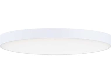 Maxim Lighting Trim 9" 1-Light White LED Round Flush Mount MX57663WTWT