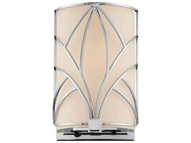 Metropolitan Storyboard 9" Tall Chrome With Etched White Glass Wall Sconce METN292177