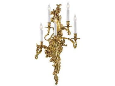 Metropolitan 28" Tall Aged French Gold Wall Sconce METN2195L