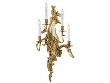 Metropolitan 28" Tall Aged French Gold Wall Sconce METN2195R
