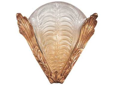 Metropolitan 12" Tall French Gold Glass Wall Sconce METN950496