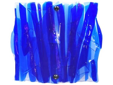 Meyda Metro Fusion 11" Tall 1-Light Blue Tiffany Wall Sconce MY107085