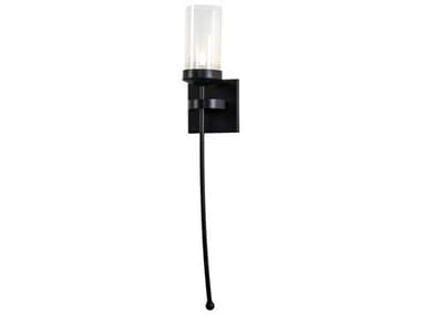 Meyda Bechar 33" Tall 1-Light Solar Black Glass LED Wall Sconce MY211526