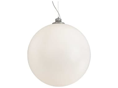 Meyda Bola 30" 1-Light Nickel White Globe Pendant MY201588