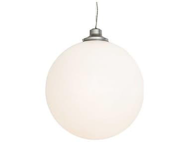 Meyda Bola 24" 1-Light Nickel White Globe Pendant MY201589