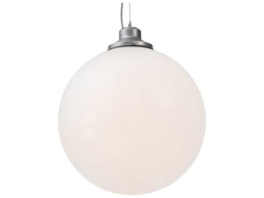 Meyda Bola 20" 1-Light Nickel White Globe Pendant MY201590