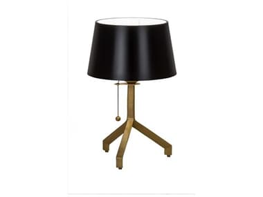 Meyda Lighting Cilindro Sofisticato Antique Brass 16'' black Satin Table Lamp MY167594