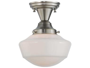 Meyda Deco 9" 1-Light Gray Glass Semi Flush Mount MY143957