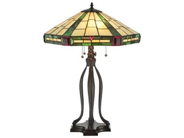 Meyda Wilkenson Bronze Tiffany Table Lamp MY30788