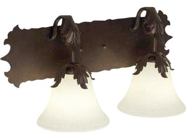 Meyda Dolce 10" Tall 2-Light Brown Glass Wall Sconce MY146392