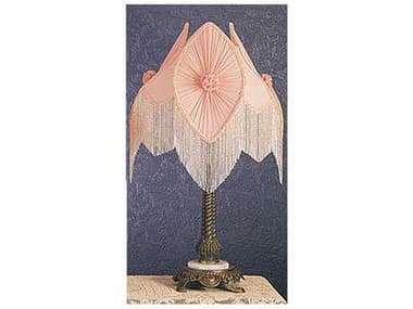 Meyda Lighting Fabric & Fringe Pink 28'' Table Lamp MY19227