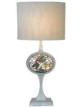 Meyda Cameo Dragonfly Lighted Base Gray Glass Table Lamp MY12569