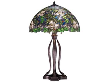 Meyda Trillium & Violet Bronze Tiffany Table Lamp MY52172