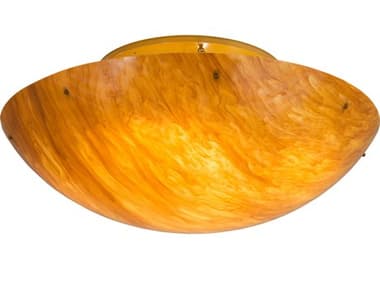 Meyda Artesia 60" 12-Light Gold Glass Bowl Flush Mount MY180134