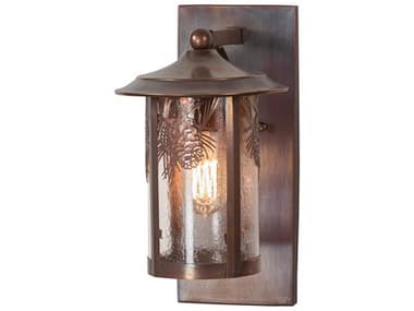 Meyda Fulton Vintage Copper 1-light Glass Outdoor Wall Light MY221038