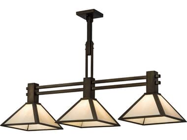Meyda 3-Light Copper Glass Island Pendant MY181182