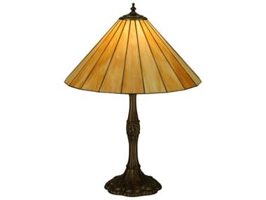 Meyda Duncan Beige Brown Glass Table Lamp MY137667