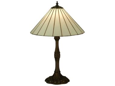 Meyda Duncan White Brown Glass Table Lamp MY137668
