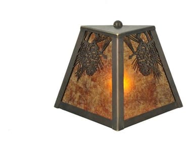 Meyda Mission 6" Tall 1-Light Brown Wall Sconce MY111037