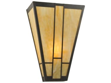 Meyda Mission 17" Tall 1-Light Brown Wall Sconce MY114706