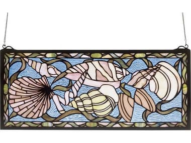 Meyda Seashell Stained Glass Window MY36431