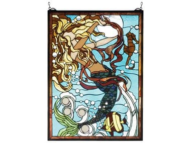 Meyda Mermaid of The Sea Stained Glass Window MY78086