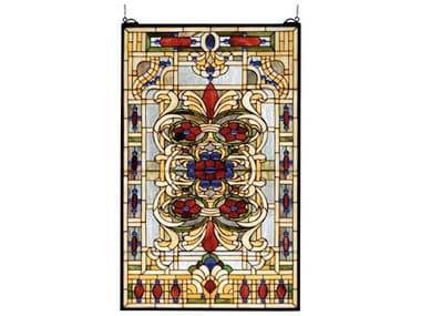 Meyda Estate Floral Stained Glass Window MY71268
