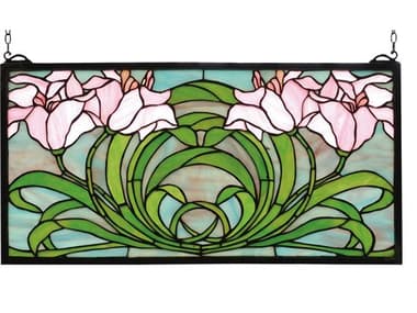 Meyda Calla Lily Stained Glass Window MY79950