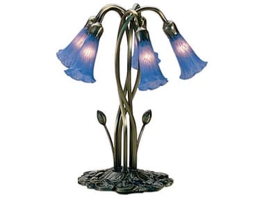 Meyda Pond Lily Blue Accent Table Lamp MY14995