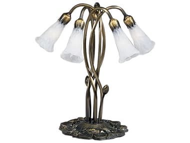 Meyda White Pond Lily White Accent Table Lamp MY16545