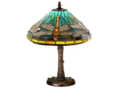 Meyda Dragonfly with Twisted Fly Mosaic Base Accent Table Lamp MY26683