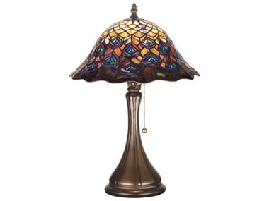 Meyda Peacock Feather Accent Table Lamp MY28568