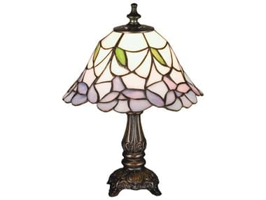 Meyda Daffodil Bell Mini Bronze Tiffany Table Lamp MY31194