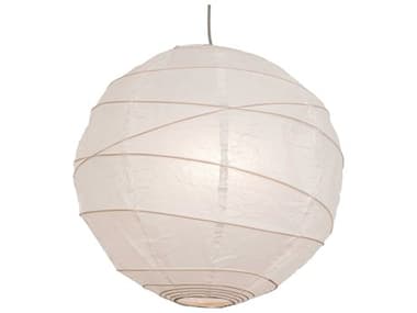Meyda Papier 19" 1-Light Chrome White Globe Pendant MY213762
