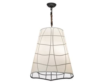 Meyda 3-Light Bronze Glass Empire Pendant MY191373