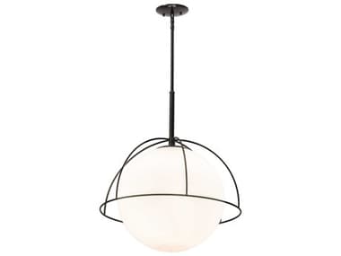 Meyda 1-Light Black Globe Pendant MY191483
