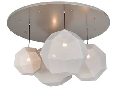 Meyda 4-Light Nickel Glass LED Pendant MY195179