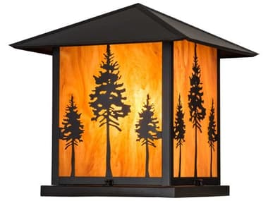 Meyda Glass Rustic Lodge Outdoor Post Light MY179596