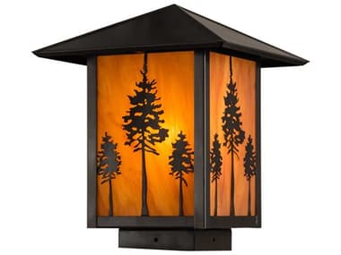 Meyda Glass Rustic Lodge Outdoor Post Light MY179934