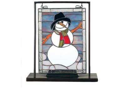 Meyda Snowman Lighted Mini Tabletop Window MY68340