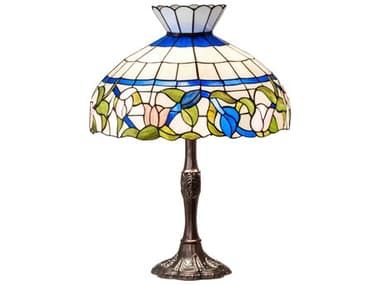 Meyda Rose Vine Glass Tiffany Mahogany Bronze Buffet Lamp MY232796