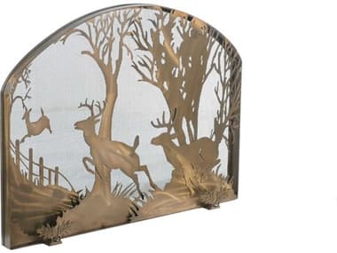 Meyda Deer On The Loose Arched Fireplace Screen MY107759