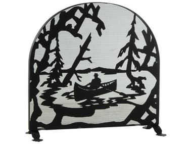 Meyda Canoe At Lake Arched Fireplace Screen MY124963