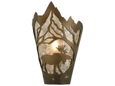 Meyda Moose At Dawn 12" Tall 1-Light Copper Wall Sconce MY136672